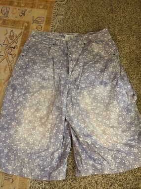 BDG Purple Floral Oversized Shorts